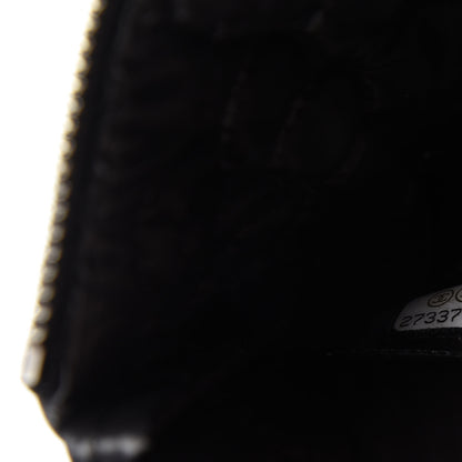 Chanel Goatskin Camellia Embossed Cosmetic Pouch Black 7 of 8