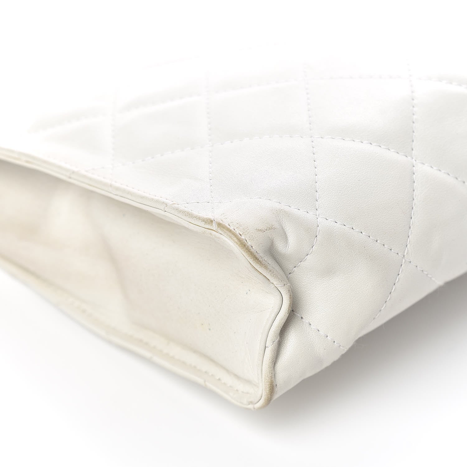 Chanel Lambskin Quilted Medium Single Flap White 15 of 17