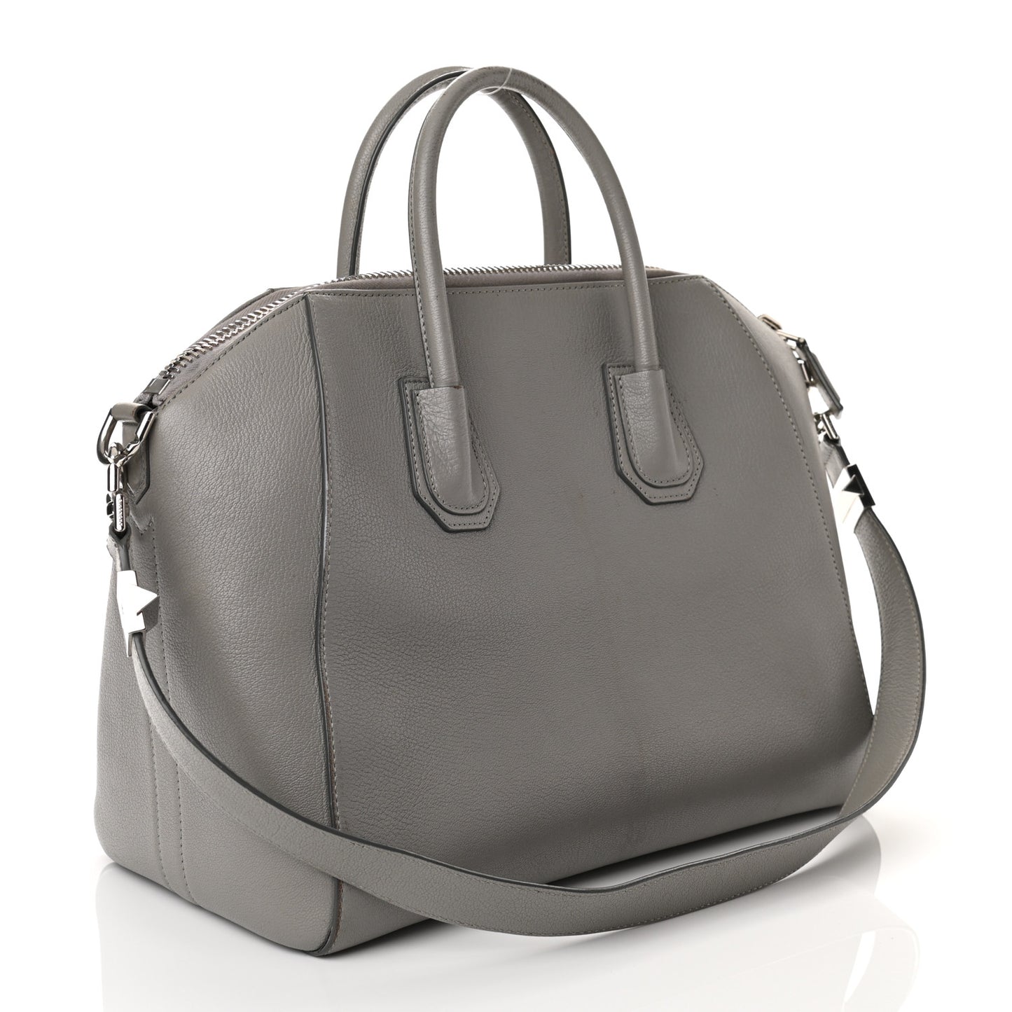 Sugar Goatskin Medium Antigona Pearl Grey