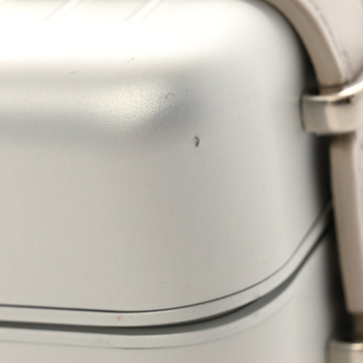 X RIMOWA Aluminum Personal Clutch On Strap Silver