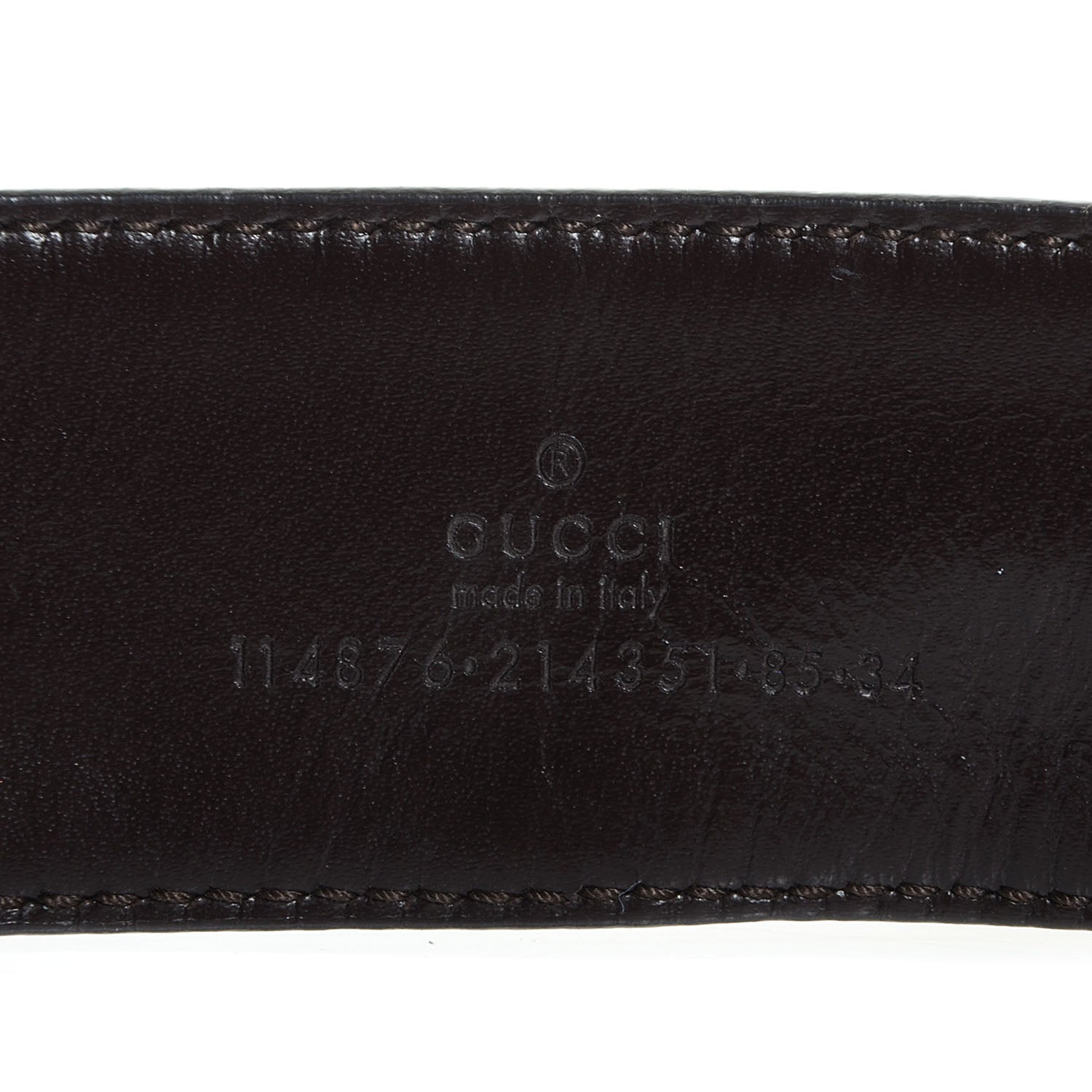 Gucci Monogram Interlocking G Belt 85 34 Brown 4 of 4