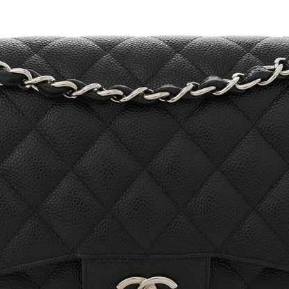 Chanel Caviar Quilted Jumbo Double Flap Black 8 of 14