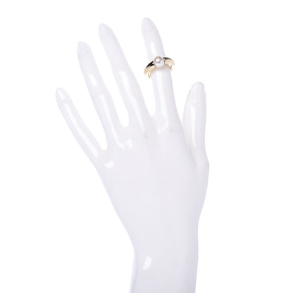 Cartier 18K Yellow Gold Pearl 8mm Cocktail Ring 47 4 2 of 8