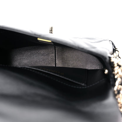 Chanel Lambskin Quilted Mini Chain Rows Flap Black 4 of 8