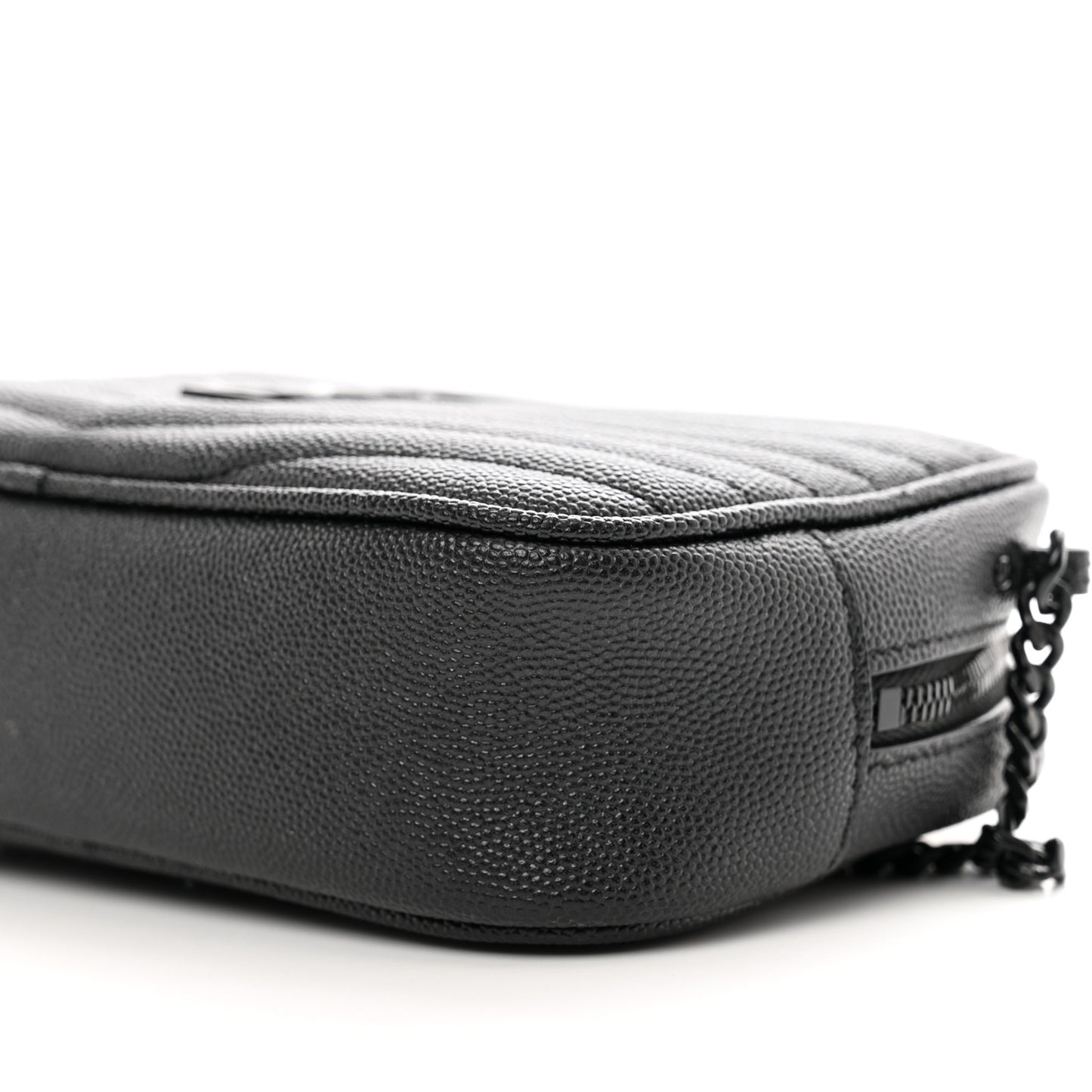 Grain De Poudre Matelasse Monochrome Monogram Mini Lou Camera Bag Black