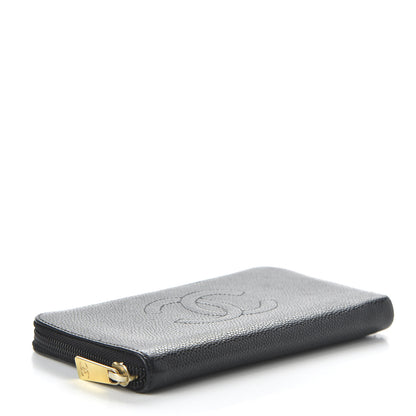 Chanel Caviar Large Timeless CC Zip Around Wallet Black 4 of 12