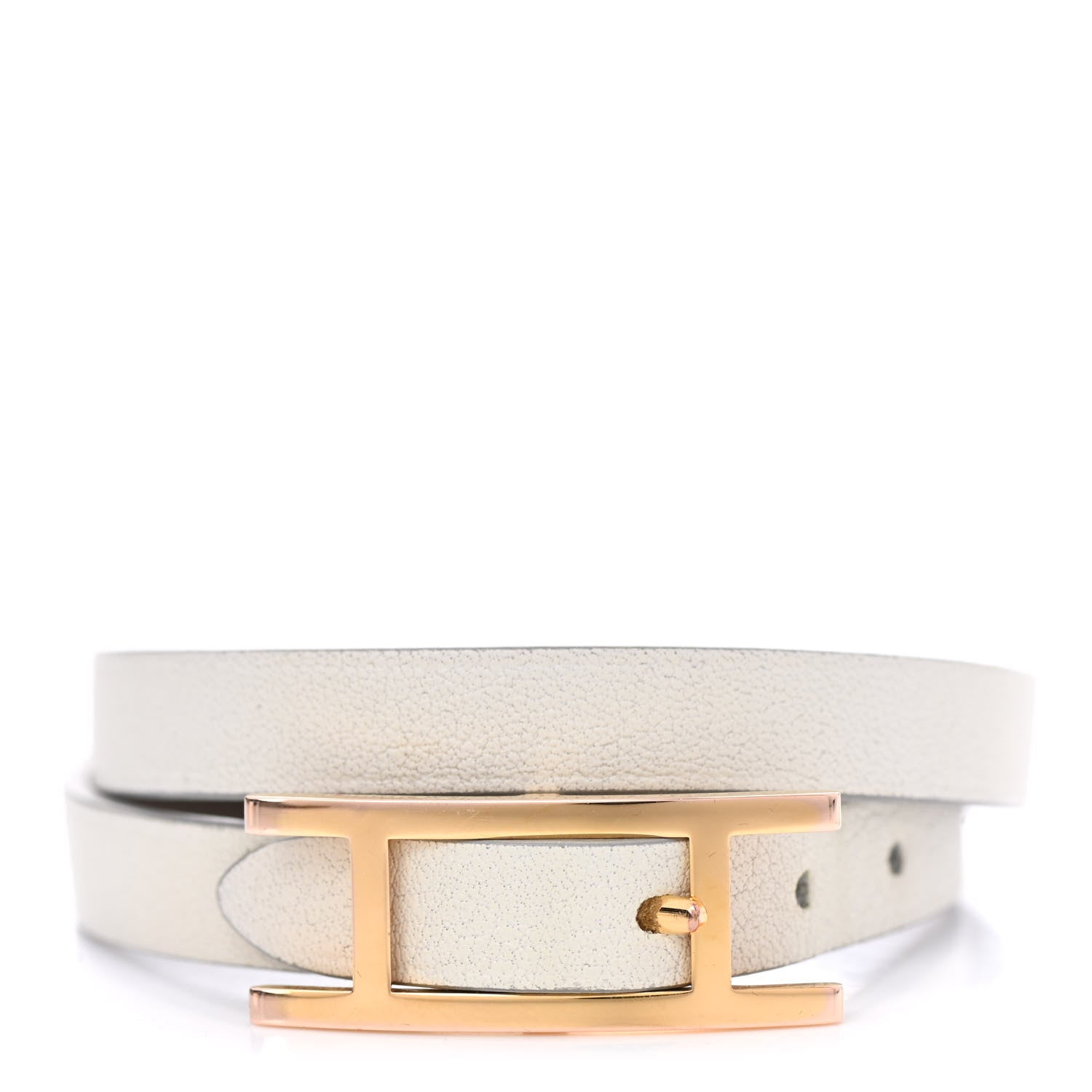 Hermes Swift Behapi Double Tour Bracelet T2 White 1 of 6