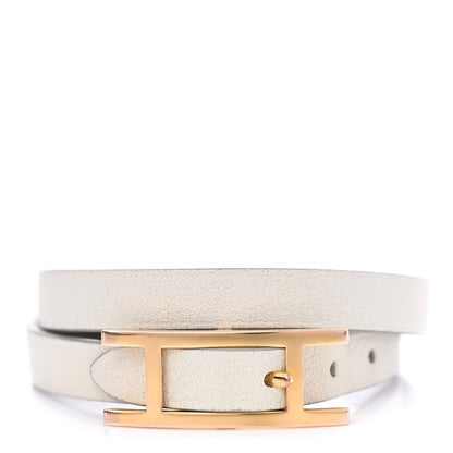 Hermes Swift Behapi Double Tour Bracelet T2 White 1 of 6