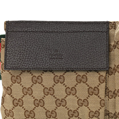 Gucci GG Monogram Web Double Pocket Belt Bag Dark Brown 8 of 10
