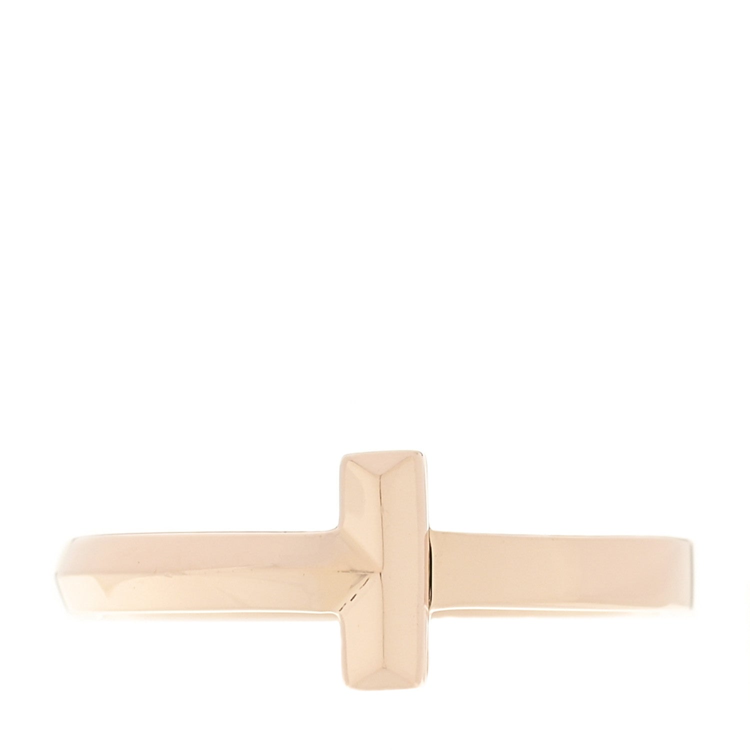 Tiffany 18K Rose Gold T T1 Ring 53 6.25 1 of 5