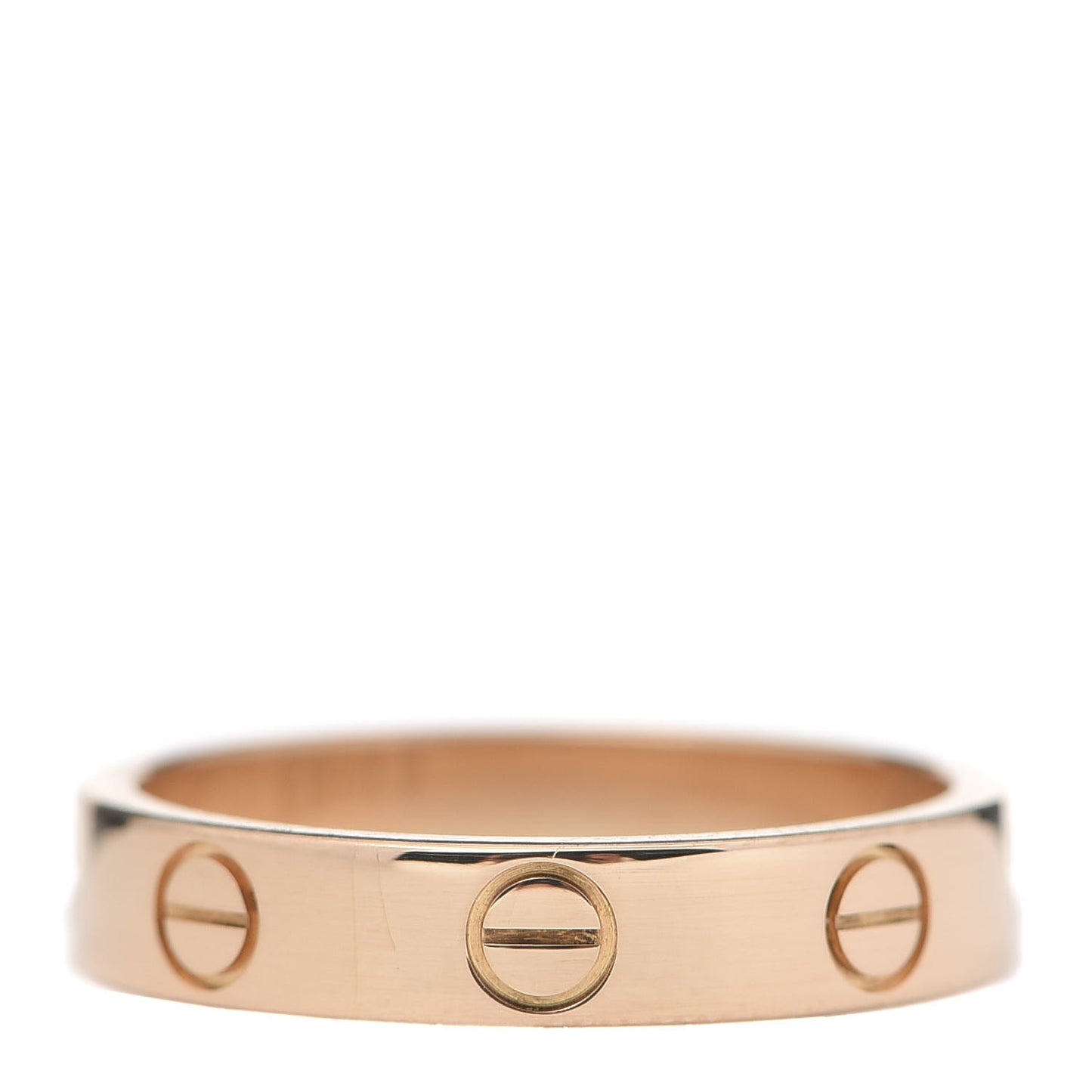 18K Pink Gold 3.5mm LOVE Wedding Band Ring 50 5.25
