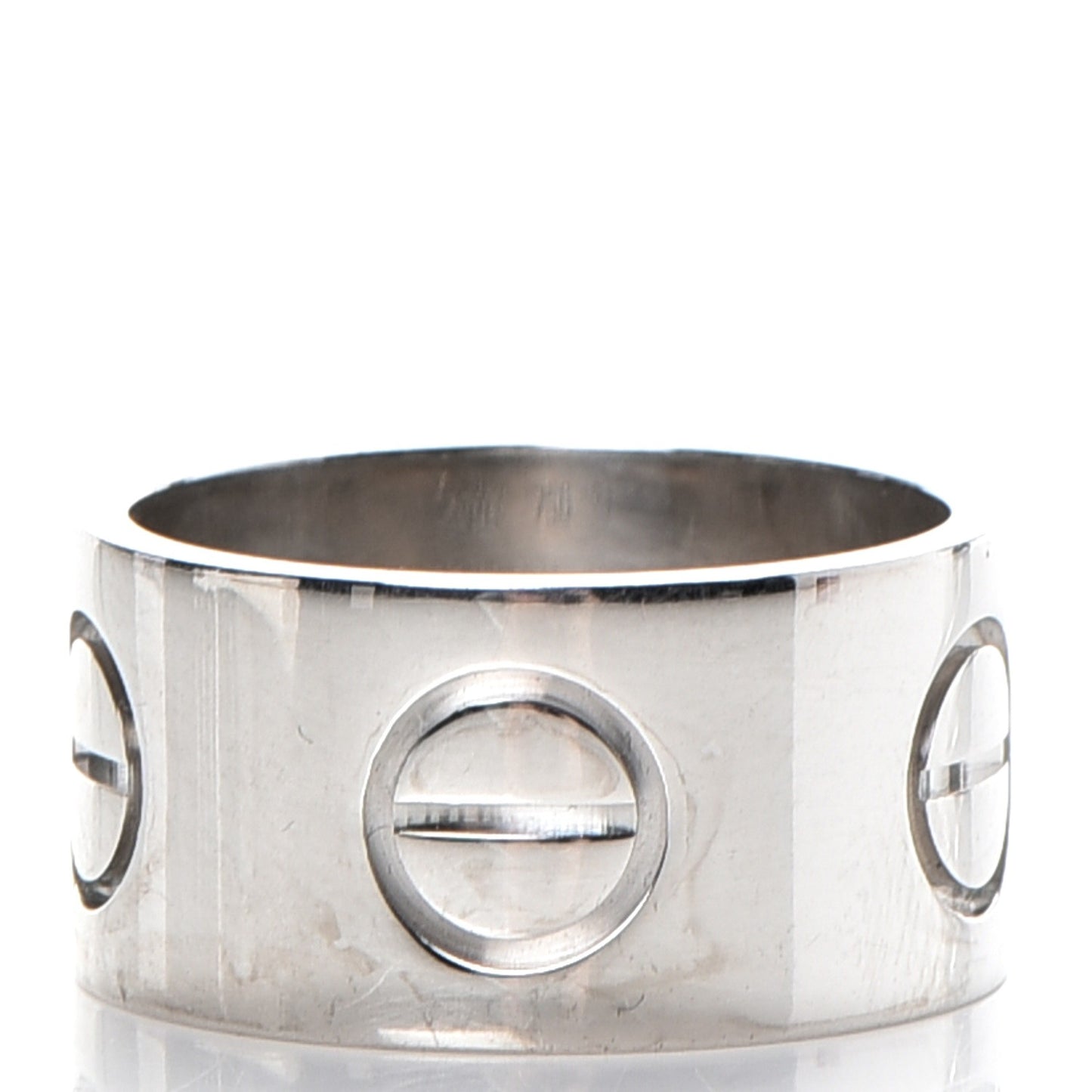 18K White Gold 11mm LOVE Ring 59 8.75