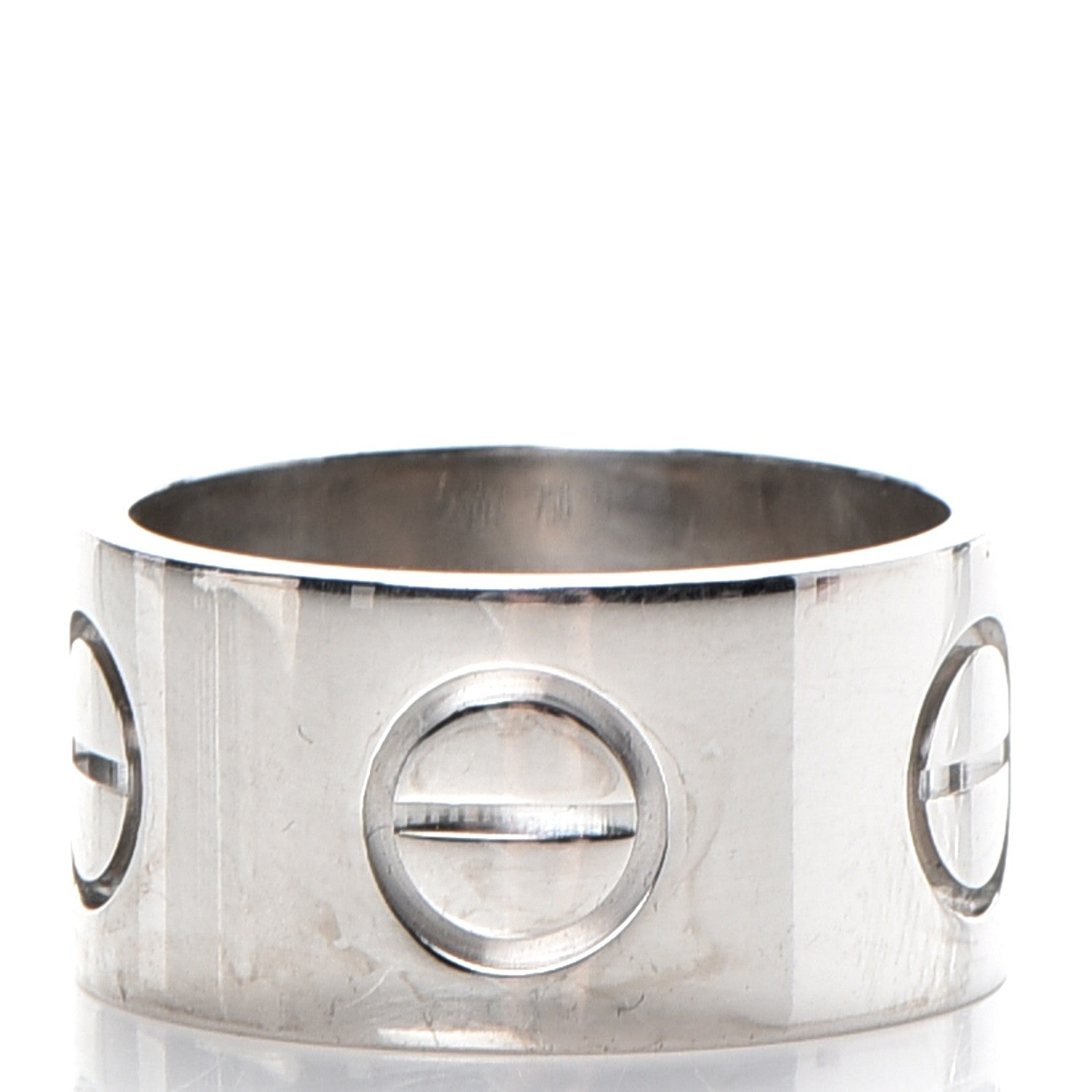 Cartier 18K White Gold 11mm LOVE Ring 59 8.75 3 of 5