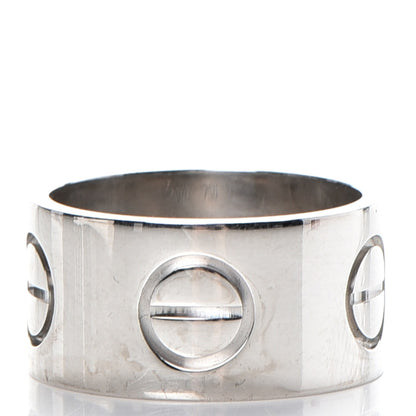 Cartier 18K White Gold 11mm LOVE Ring 59 8.75 3 of 5