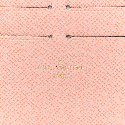 Louis Vuitton Calfskin Felicie Card Holder Insert Rose Ballerine 6 of 6