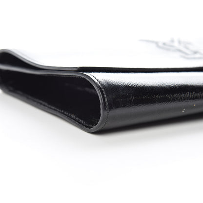 Saint Laurent Textured Patent Monogram Large Belle De Jour Clutch Black 7 of 8
