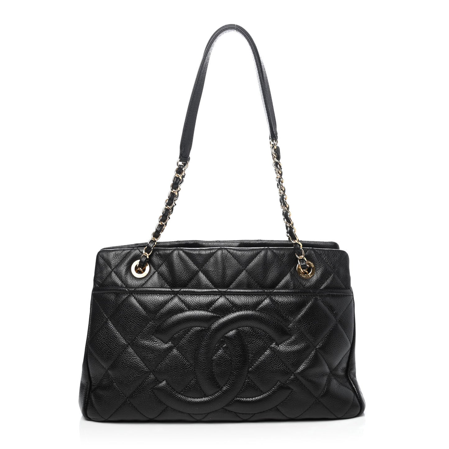 Caviar Quilted CC Timeless Tote Black