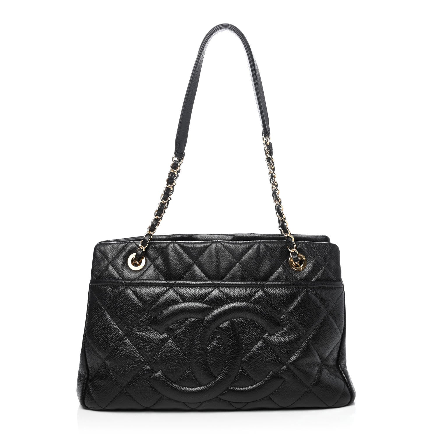 Chanel Caviar Quilted CC Timeless Tote Black 1 of 4