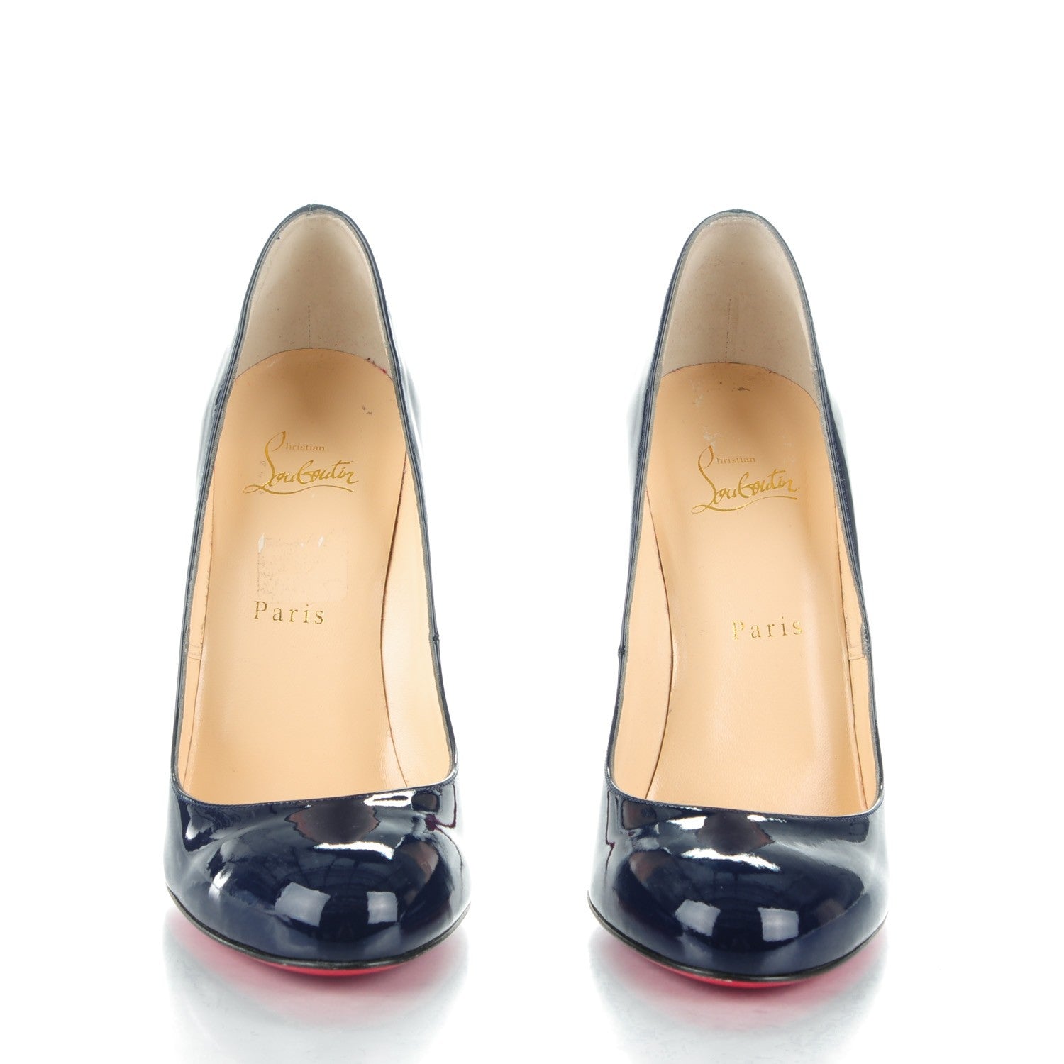 Christian Louboutin Patent Fifi 120 Pumps 40 Navy 2 of 9