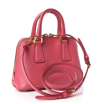 Prada Saffiano Lux Mini Promenade Tote Peonia 3 of 13