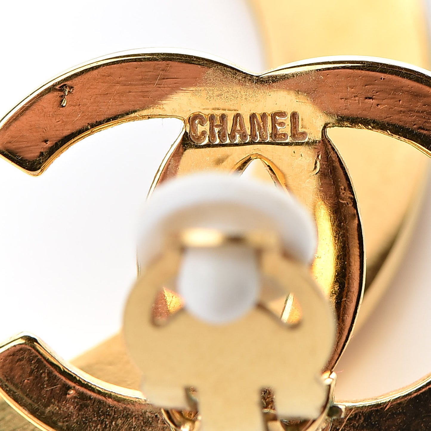 CC Hoop Clip On Earrings Gold
