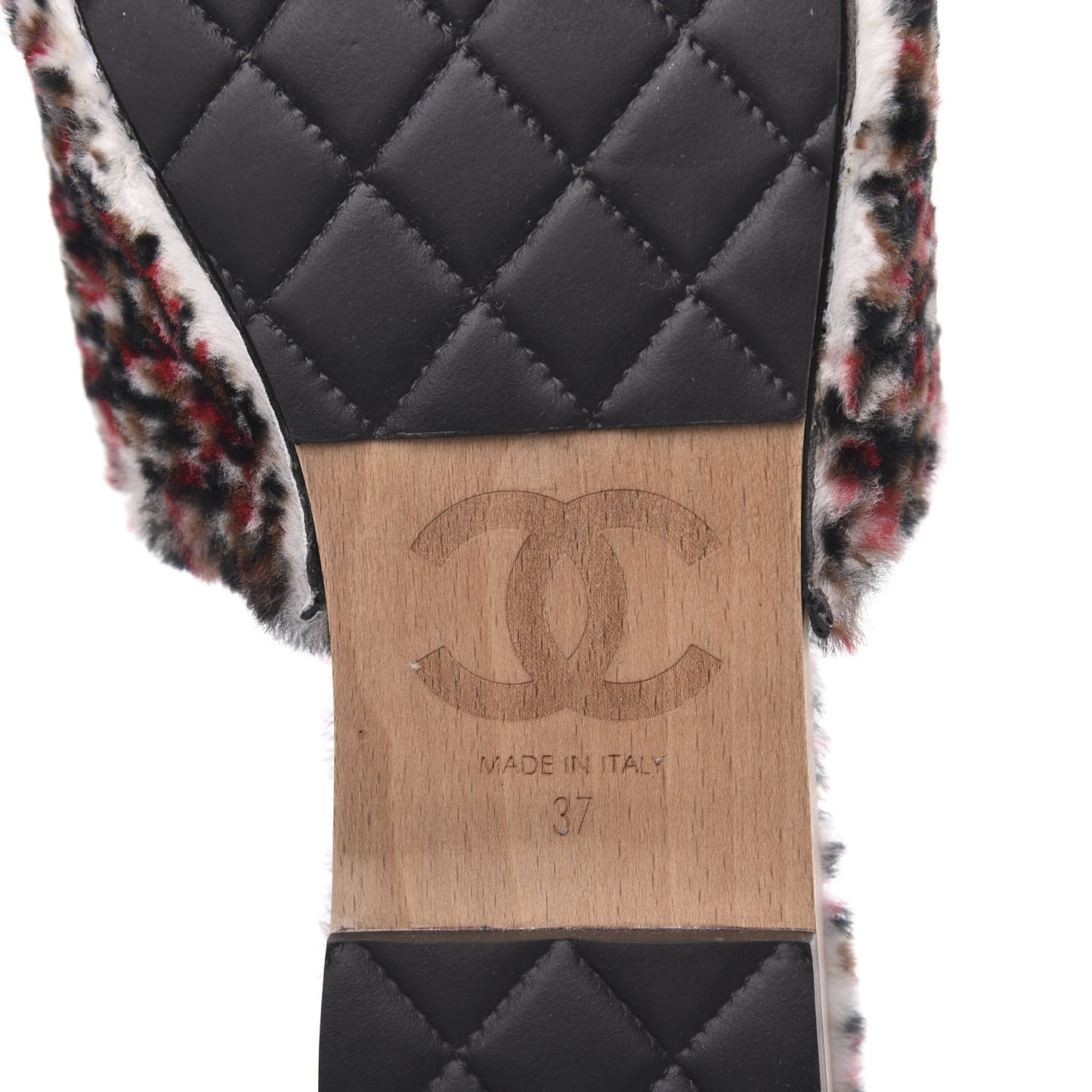 Orylag Lambskin Mules 37 Red Black White