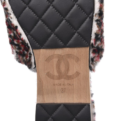 Chanel Orylag Lambskin Mules 37 Red Black White 7 of 8