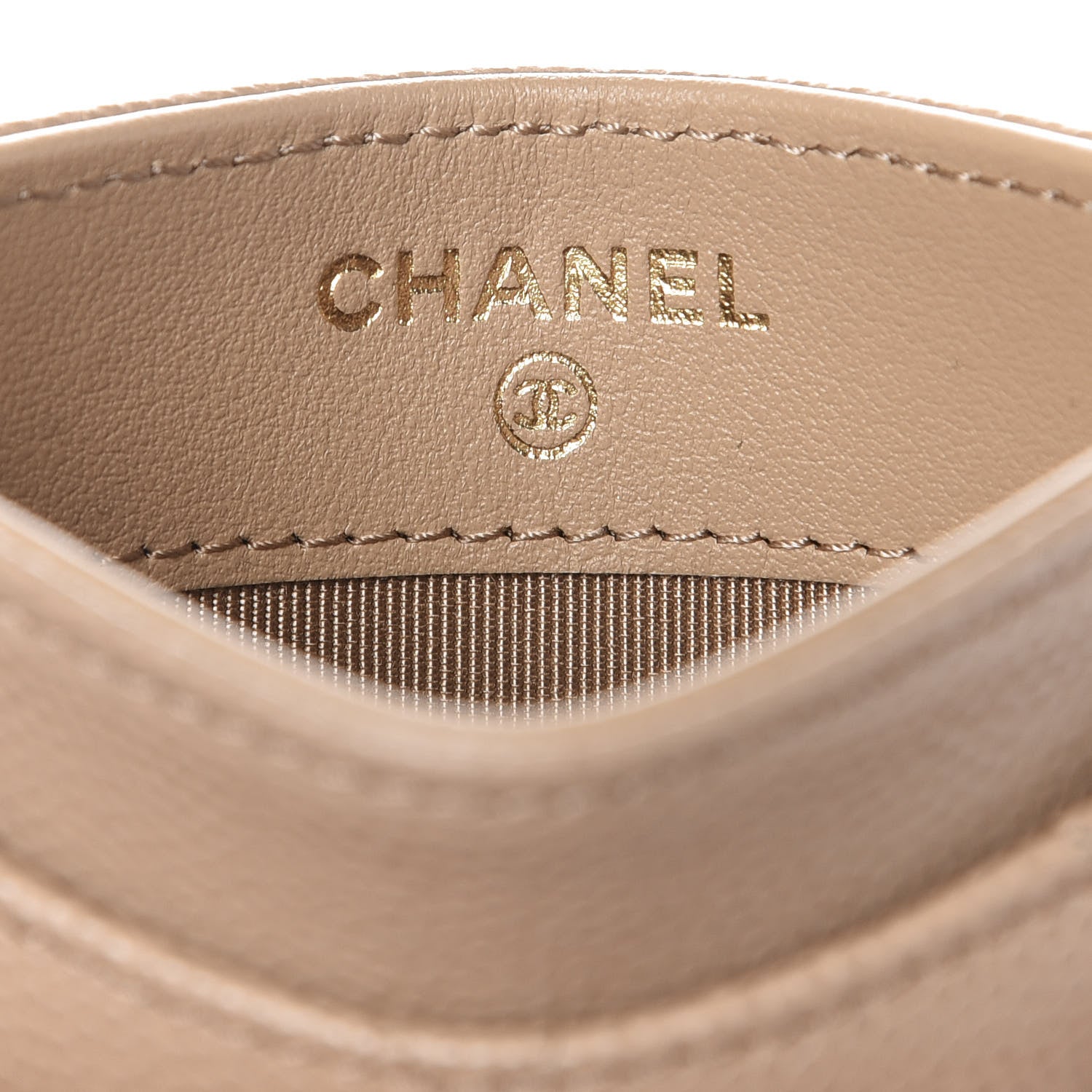 Chanel Caviar Quilted Card Holder Beige 6 of 9