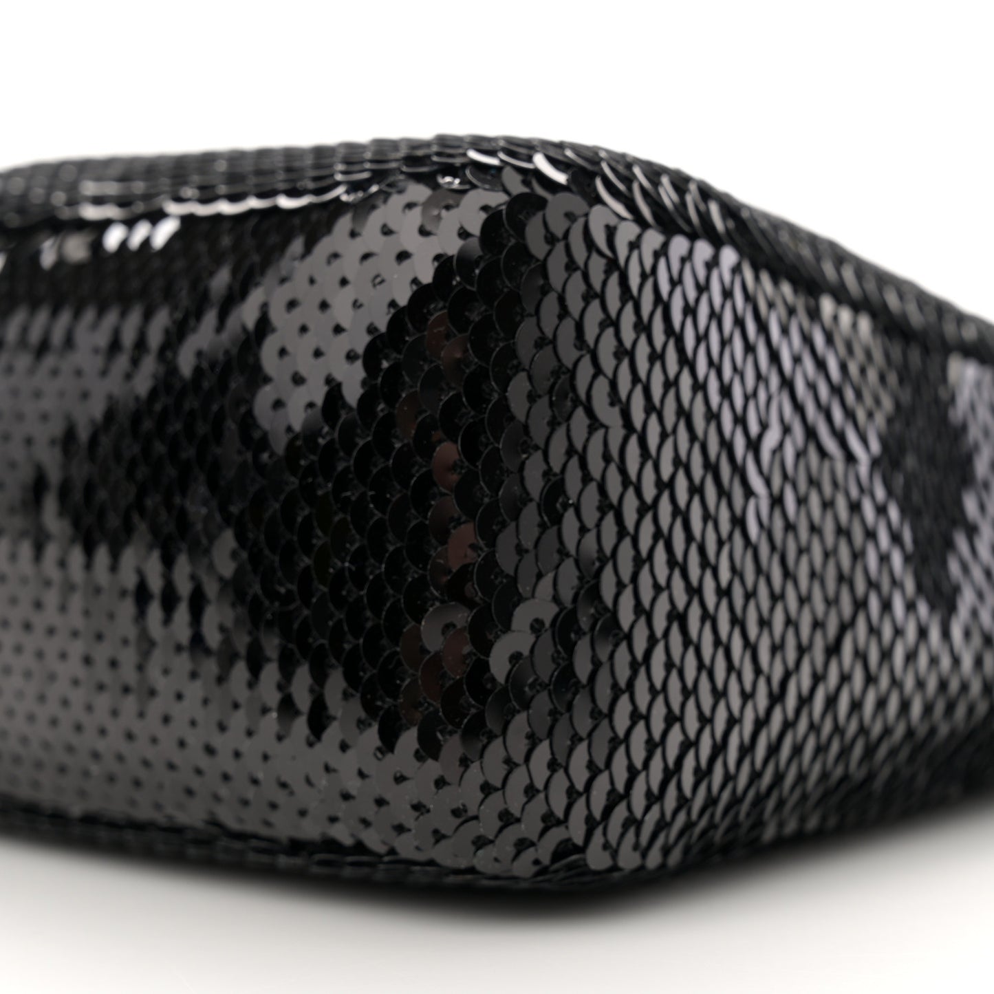 Paillettes Sequin Mini Re-Edition 2000 Bag Black White