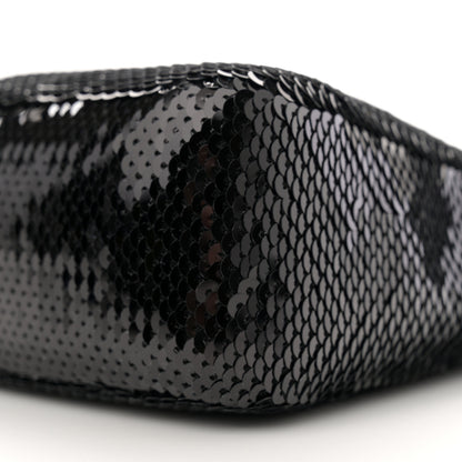 Prada Paillettes Sequin Mini Re-Edition 2000 Bag Black White 10 of 10