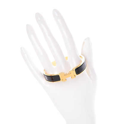 Hermes Enamel Narrow Clic Clac H Bracelet PM Black 2 of 5