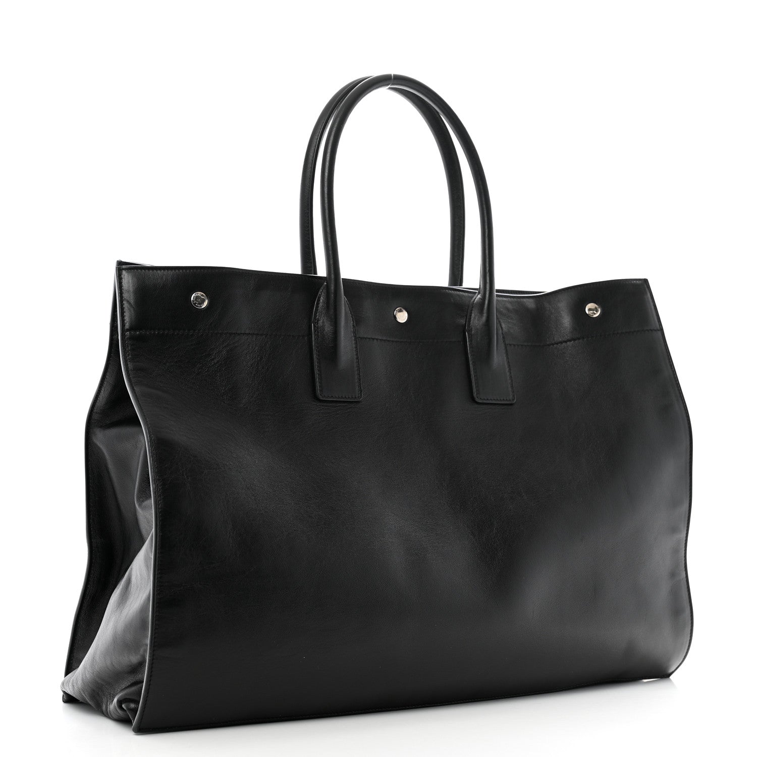 Saint Laurent Vitello Rive Gauche Large Tote Black 3 of 11