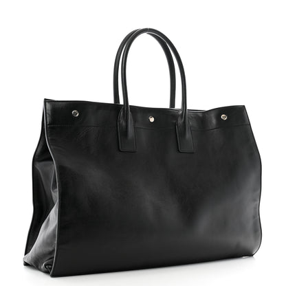 Saint Laurent Vitello Rive Gauche Large Tote Black 3 of 11