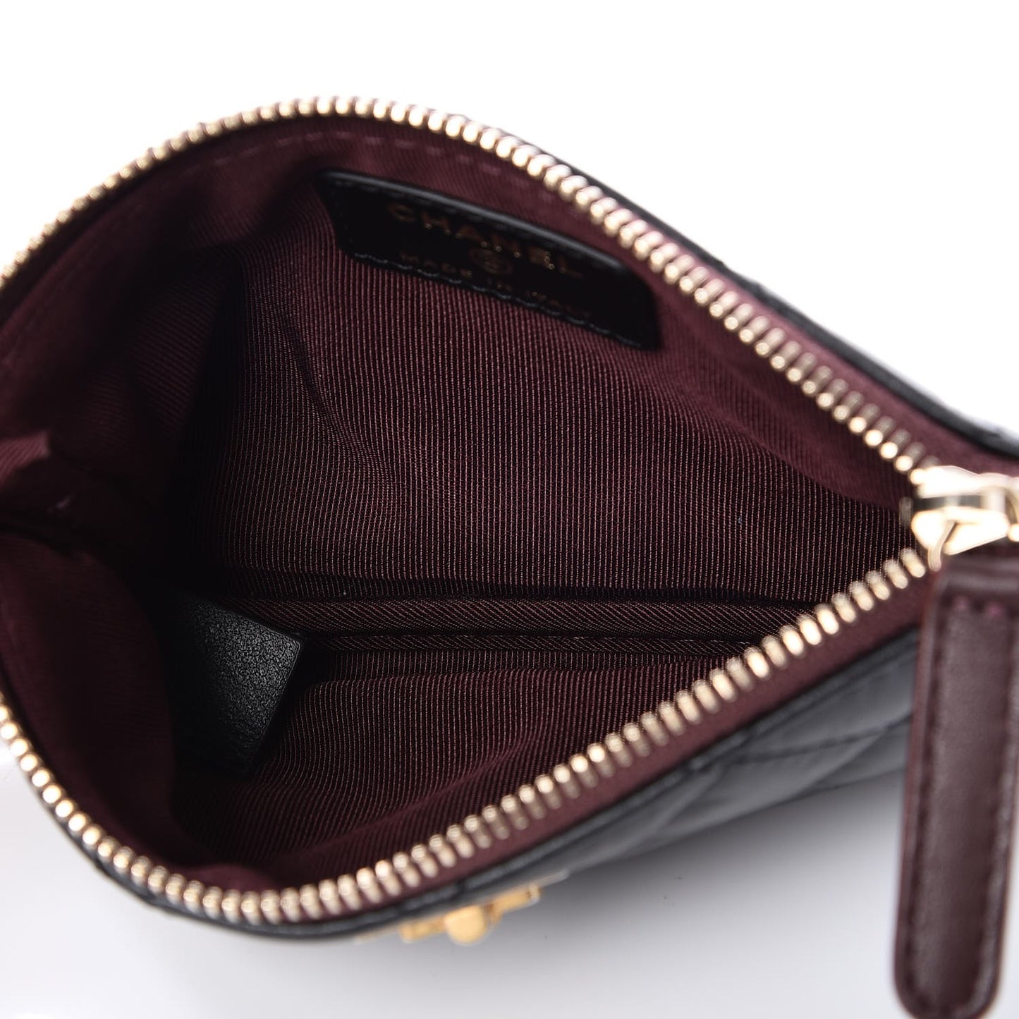 Aged Calfskin Quilted Small Reissue Cosmetic Case Black