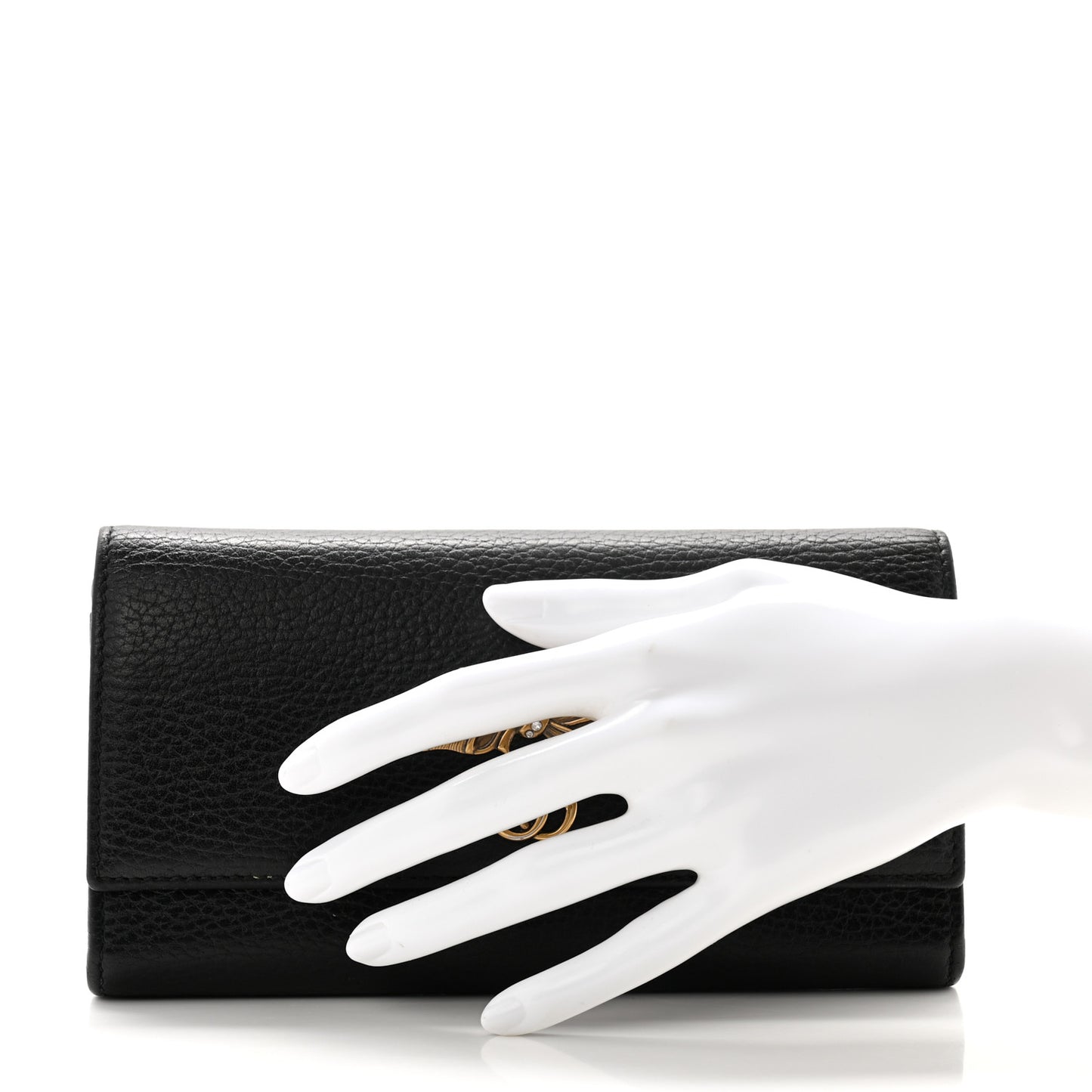 Calfskin Garden Continental Wallet Black