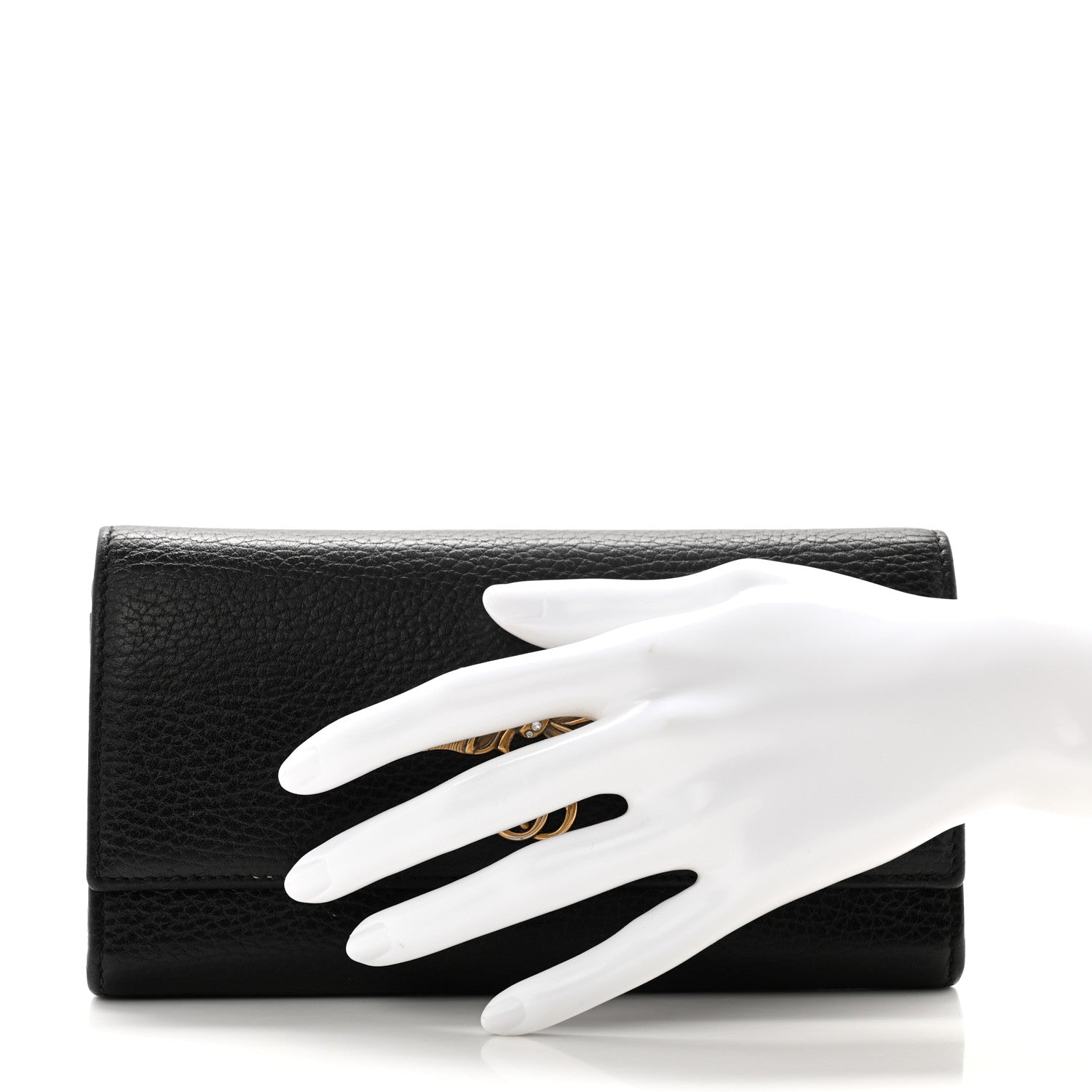 Gucci Calfskin Garden Continental Wallet Black 2 of 10