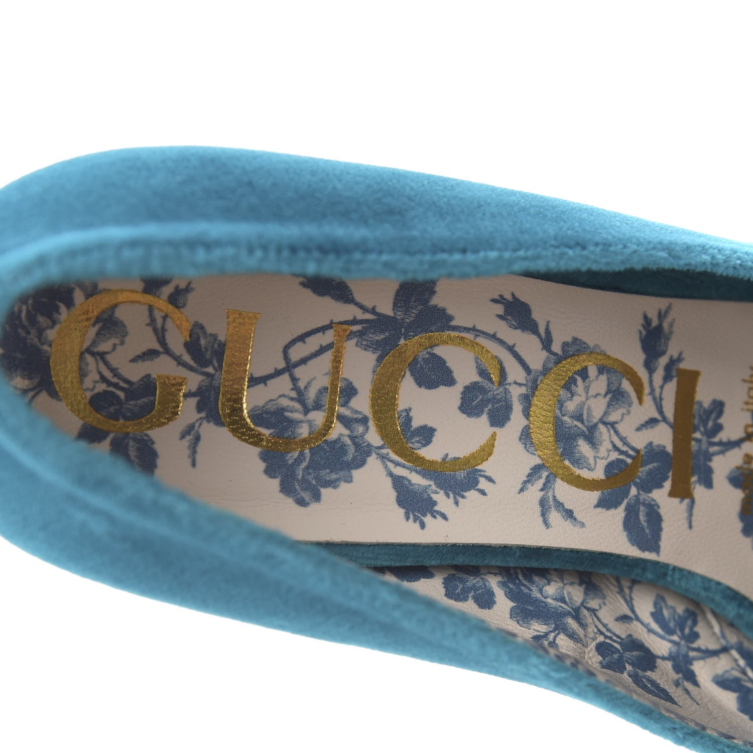 Gucci Softy Velvet GG Victoire 55mm Loafer Pumps 37 Pavone 8 of 11