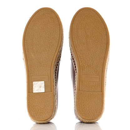 Saint Laurent Lambskin Monogram Espadrilles 36.5 Maroon 5 of 10
