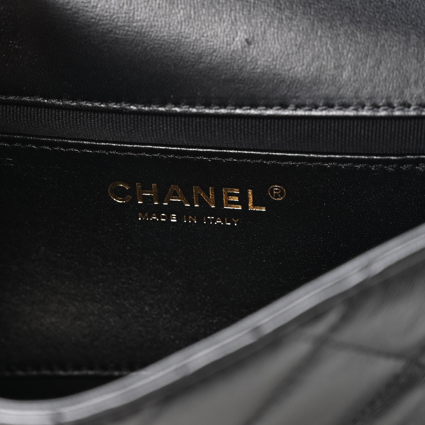 Lambskin Quilted Bijoux Chain Mini Top Handle Flap Black