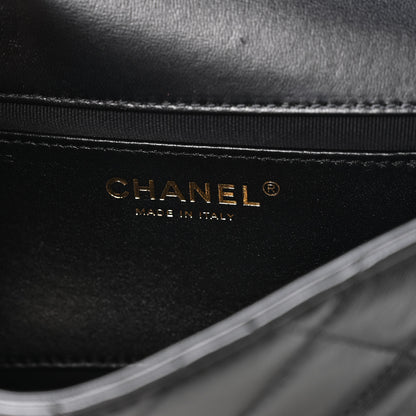 Chanel Lambskin Quilted Bijoux Chain Mini Top Handle Flap Black 6 of 10