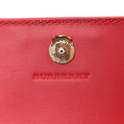 Burberry Haymarket Check Henley Wallet On Chain Coral Red 5 of 10