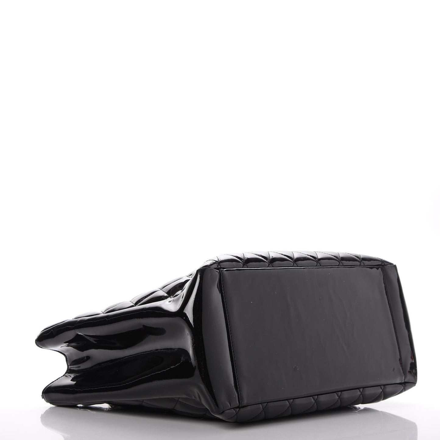 Patent Quilted Grand Shopping Tote GST Black