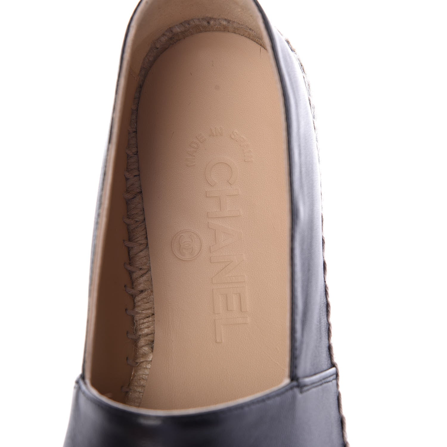 Chanel Lambskin CC Espadrilles 37 Black 5 of 8