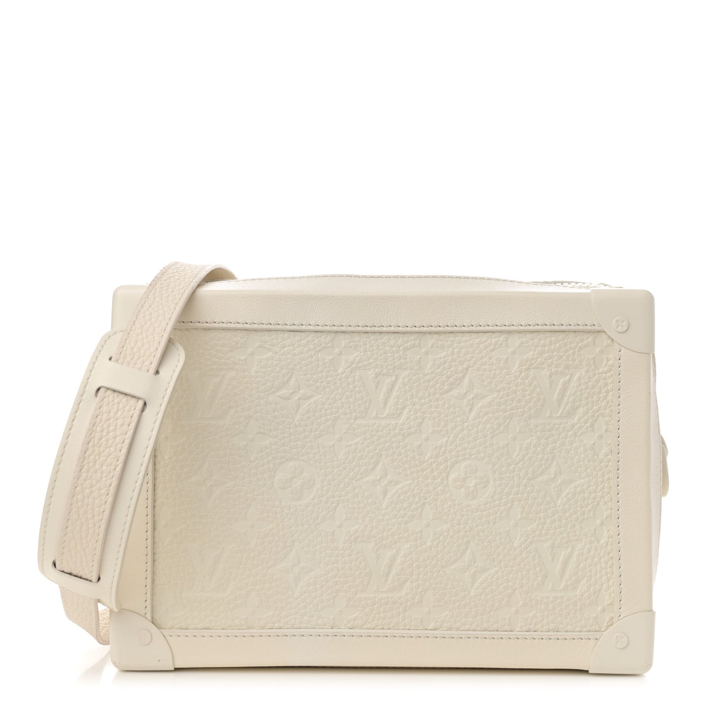Taurillon Monogram Solar Ray Soft Trunk Powder White
