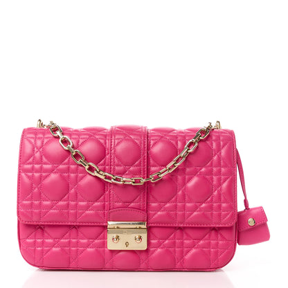 Christian Dior Lambskin Cannage Medium Miss Dior Flap Fuchsia 3 of 14
