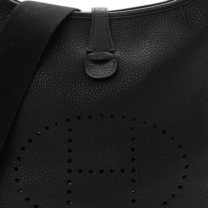Hermes Taurillon Clemence Evelyne III PM Black 8 of 10