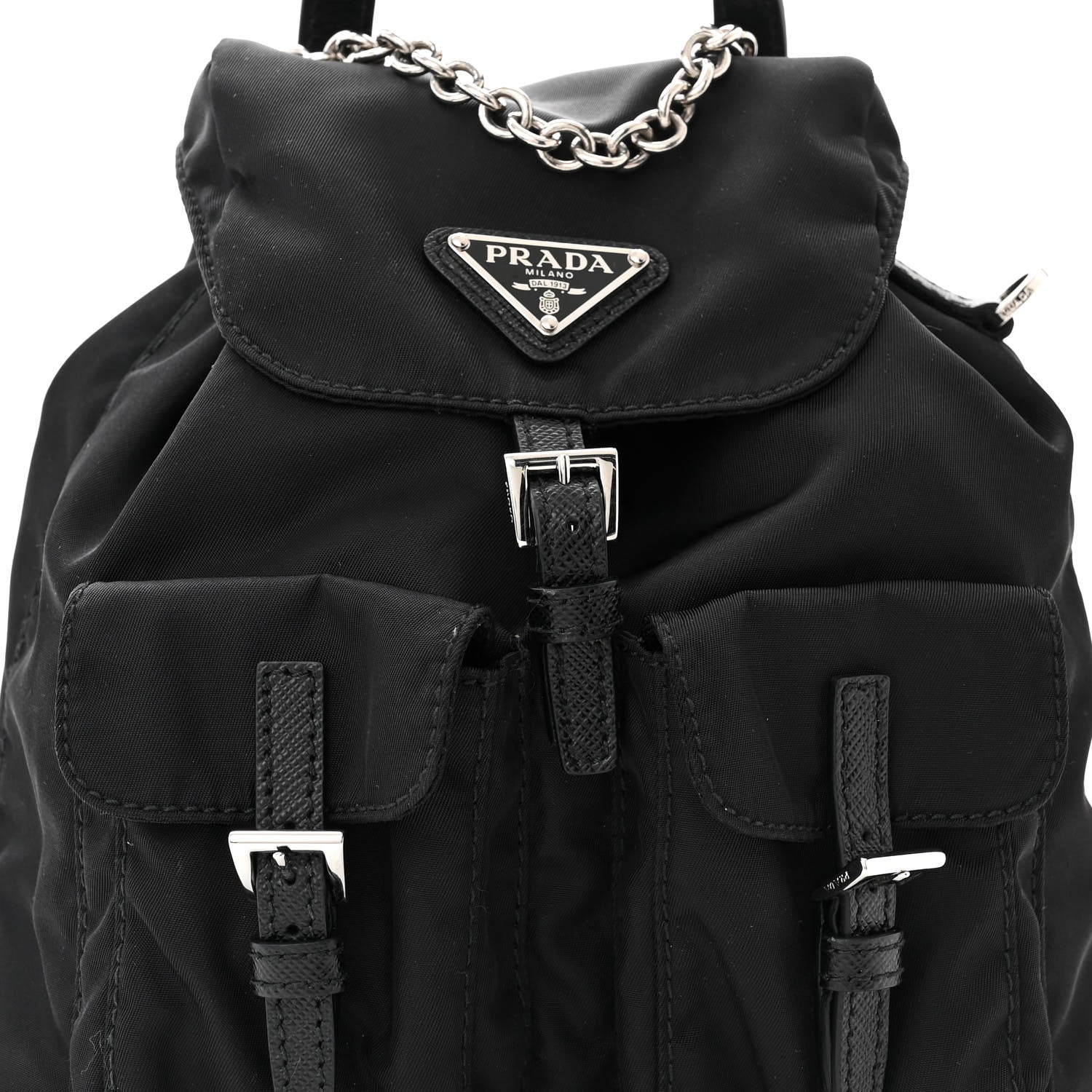Prada Nylon Vela Mini Crossbody Backpack Black 9 of 14