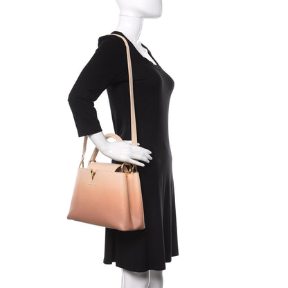 Louis Vuitton Taurillon Gradient Capucines PM Cloudy Creme 2 of 8