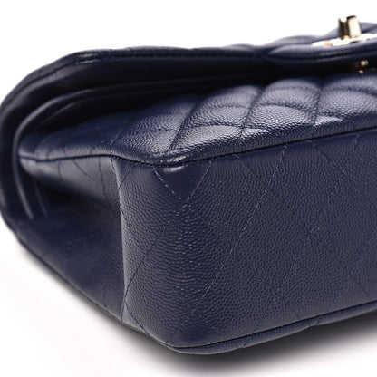Chanel Caviar Quilted Small Double Flap Navy 8 of 13