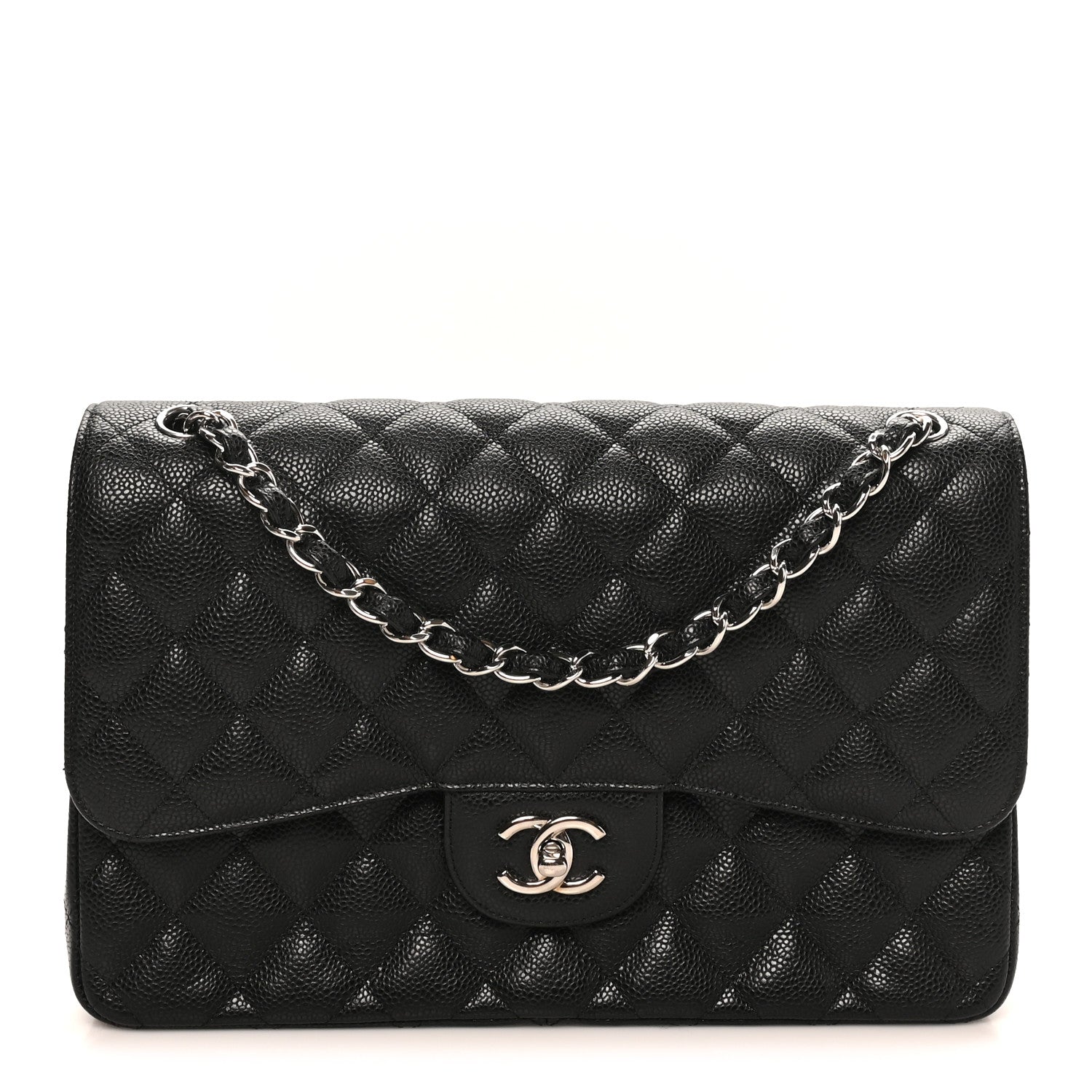 Chanel Caviar Quilted Jumbo Double Flap Black 1 of 10